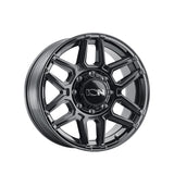 1 X ION 146 17X9 8-165.1 125.2 Hub 0 Offset Black Wheel Rim