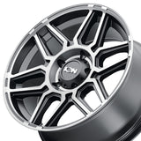 1 X ION 146 17X9 8-170 125.2 Hub 0 Offset Black Wheel Rim