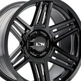 1 X ION 147 20X10 6-135 87 Hub -19 Offset Black Wheel Rim
