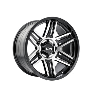 1 X ION 147 20X10 8-165.1 125.2 Hub -19 Offset Black Wheel Rim