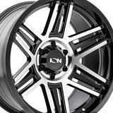 1 X ION 147 17X9 8-180 124.1 Hub 0 Offset Black Wheel Rim