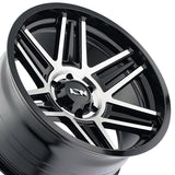 1 X ION 147 17X9 8-180 124.1 Hub 0 Offset Black Wheel Rim