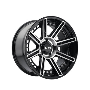 1 X ION 149 20X10 8-165.1 125.2 Hub -24 Offset Black Wheel Rim