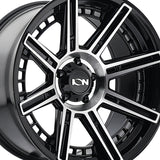 1 X ION 149 20X10 8-165.1 125.2 Hub -24 Offset Black Wheel Rim