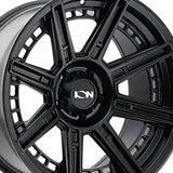 1 X ION 149 20X9 8-165.1 125.2 Hub -12 Offset Black Wheel Rim