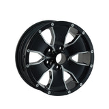 1 X ION 14 15X6 5x114.3 83.82 Hub 0 Offset Black/Machined Face Wheel Rim