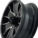 1 X ION 14 15X6 5x114.3 83.82 Hub 0 Offset Black/Machined Face Wheel Rim