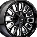 1 X ION 152 20X9 8-165.1 125.2 Hub 0 Offset Black Wheel Rim