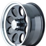 1 X ION 171 15X8 5-139.7 108 Hub -27 Offset Black Wheel Rim