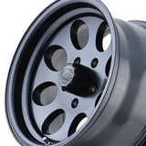 1 X ION 171 15X10 5-114.3 83.82 Hub -38 Offset Black Wheel Rim