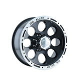 1 X ION 174 15X8 5-120.65 83.82 Hub -27 Offset Black Wheel Rim