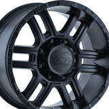 1 X ION 179 18X9 8-165.1 130.8 Hub 12 Offset Black Wheel Rim