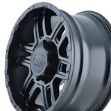 1 X ION 179 16X8 8-165.1 130.8 Hub 10 Offset Black Wheel Rim