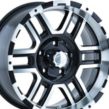 1 X ION 179 17X8 6-127 78.3 Hub 10 Offset Black Wheel Rim