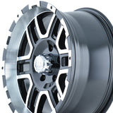 1 X ION 179 17X8 6-127 78.3 Hub 10 Offset Black Wheel Rim