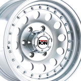 1 X ION 71 15X7 5-114.3 83.06 Hub -6 Offset Silver Wheel Rim