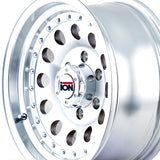 1 X ION 71 15X7 5-127 83.06 Hub -6 Offset Silver Wheel Rim