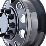 1 X ION IB02 24.5X8.25 10x285.75 220.1 Hub 168 Offset Front Black/Milled Spokes Wheel Rim