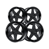 1 X Katana Racing KR03 20X8.5 5X108 73.1 Hub 6.32 Offset Glossy Black Wheel Rim