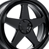 1 X Katana Racing KR03 18x8 5x114.3 73.1 Hub 6.07 Offset Glossy Black Wheel Rim