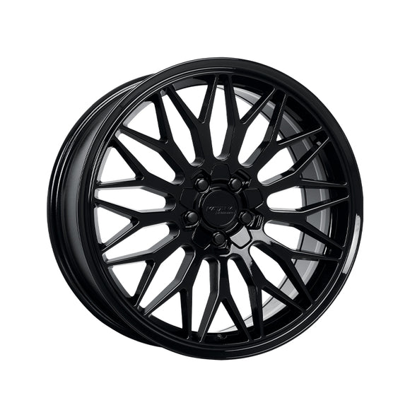 1 X Katana Racing KR05 18x8 5x110/5x114.3 73.1 Hub 6.07 Offset Glossy Black Wheel Rim