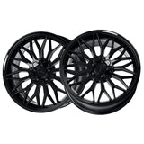 1 X Katana Racing KR05 18X8 5X120 73.1 Hub 6.07 Offset Glossy Black Wheel Rim