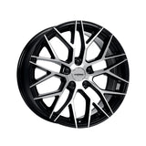 1 X Katana Racing KR01 18x8 5x100 73.1 Hub 6.07 Offset Glossy Black Machined Face Wheel Rim