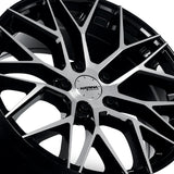 1 X Katana Racing KR01 18x8 5x114.3 73.1 Hub 6.07 Offset Glossy Black Machined Face Wheel Rim