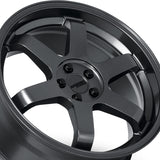 1 X Katana Racing KR08 17X7.5 5X114.3 73.1 Hub 5.82 Offset Glossy GunMetal Wheel Rim