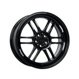 1 X Katana Racing KR02 17X7.5 5X100 73.1 Hub 5.82 Offset Glossy Black Wheel Rim
