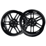 1 X Katana Racing KR02 17X7.5 5X100 73.1 Hub 5.82 Offset Glossy Black Wheel Rim