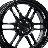 1 X Katana Racing KR02 17X7.5 5X100 73.1 Hub 5.82 Offset Glossy Black Wheel Rim