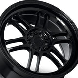 1 X Katana Racing KR02 18X8 5X100 73.1 Hub 6.07 Offset Glossy Black Wheel Rim