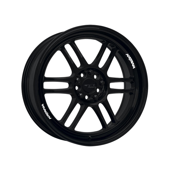 1 X Katana Racing KR02 18X8 5X100 73.1 Hub 6.07 Offset Matte Black Wheel Rim
