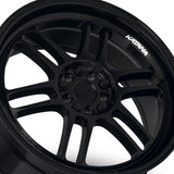 1 X Katana Racing KR02 18X8 5X112 73.1 Hub 6.07 Offset Matte Black Wheel Rim