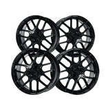 1 X Katana Racing KR04 18X8 5X100 73.1 Hub 6.07 Offset Glossy Black Wheel Rim