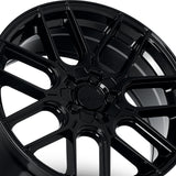 1 X Katana Racing KR04 18X8 5X110 73.1 Hub 6.07 Offset Glossy Black Wheel Rim