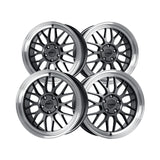 1 X Katana Racing KR06 18X8 5X114.3 73.1 Hub 6.07 Offset Glossy Gun Metal Machine Lip Wheel Rim