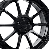 1 X Katana Racing KR07 17X7.5 5X114.3 73.1 Hub 5.82 Offset Glossy Black Wheel Rim