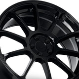1 X Katana Racing KR07 17X7.5 5X114.3 73.1 Hub 5.82 Offset Glossy Black Wheel Rim