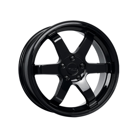 1 X Katana Racing KR08 17X7.5 5X114.3 73.1 Hub 5.82 Offset Glossy Black Wheel Rim