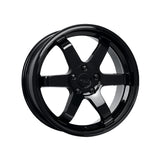1 X Katana Racing KR08 17X7.5 5X114.3 73.1 Hub 5.82 Offset Glossy Black Wheel Rim