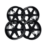 1 X Katana Racing KR08 17X7.5 5X114.3 73.1 Hub 5.82 Offset Glossy Black Wheel Rim