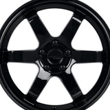 1 X Katana Racing KR08 17X7.5 5X114.3 73.1 Hub 5.82 Offset Glossy Black Wheel Rim