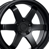 1 X Katana Racing KR08 17x7.5 5x100 73.1 Hub 5.82 Offset Matte Black Wheel Rim