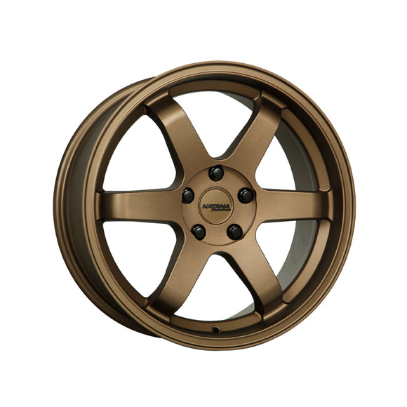 1 X Katana Racing KR08 17X7.5 5X100 73.1 Hub 5.82 Offset Matte Bronze Wheel Rim