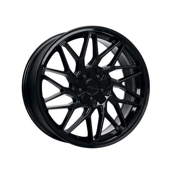 1 X Katana Racing KR09 18X8 5X120 73.1 Hub 6.07 Offset Glossy Black Wheel Rim