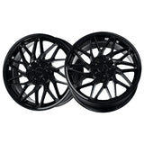 1 X Katana Racing KR09 18X8 5X110 73.1 Hub 6.07 Offset Glossy Black Wheel Rim