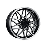 1 X Katana Racing KR09 18x8 5x100/5x114.3 73.1 Hub 6.07 Offset Glossy Black Machined Face Wheel Rim