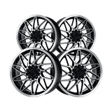 1 X Katana Racing KR09 18X8 5X108 73.1 Hub 6.07 Offset Glossy Black Machined Face Wheel Rim